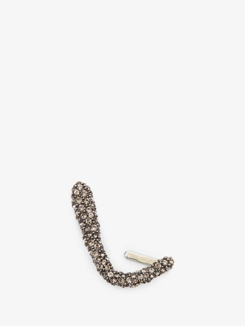 Ear Cuff Alexander McQueen Pave Sculptural Mujer - Plateados - Mexico 541-BPUMHF